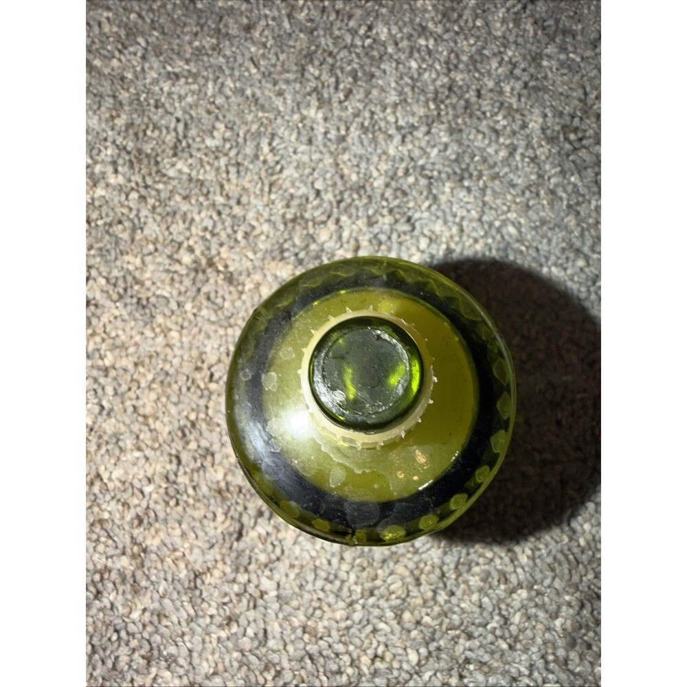 Home Interior Vintage Avocado Green Diamond Point Peg Votive Cup 3 1/2” X 2 7/8” - Picture 4 of 5